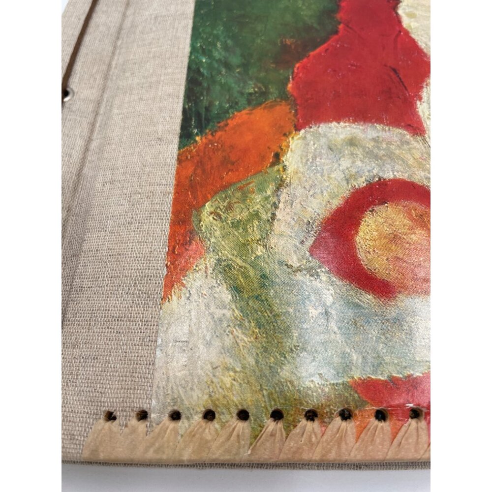 Vintage Baby In Red Photo Album  27 Black Pages & Vellum Inserts Used Linen Spin - Picture 11 of 12